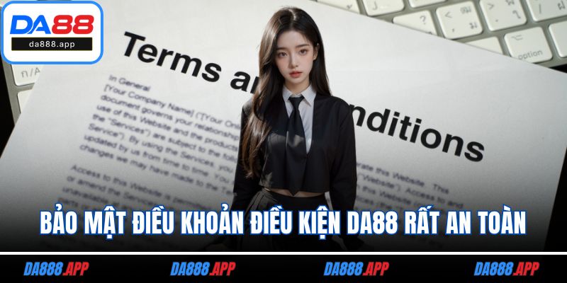 Bảo mật điều khoản điều kiện DA88 rất an toàn